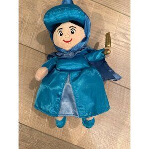 Disney Fairy Godmother Plush Doll Blue Outfit 11" BLUE